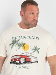 BadRhino Big & Tall Natural Palm Springs 100% Cotton T-Shirt - Image 3 of 5