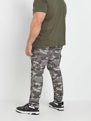 Gris - BadRhino Big & Tall Camo Cargo Trousers - Imagen 3 de 6