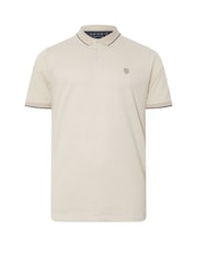Бежевый - BadRhino Big & Tall Waffle Textured Polo Shirt - Image 5 of 6