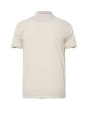Бежевый - BadRhino Big & Tall Waffle Textured Polo Shirt - Image 6 of 6
