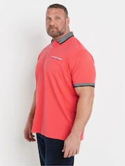 BadRhino Big & Tall Orange Chambray Pocket Polo Shirt - Image 2 of 6