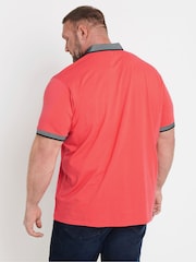 BadRhino Big & Tall Orange Chambray Pocket Polo Shirt - Image 3 of 6