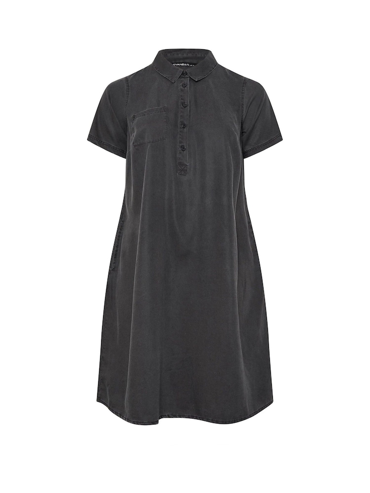 Vestido curto preto Evans TENCEL ™ - Imagem 5 de 5
