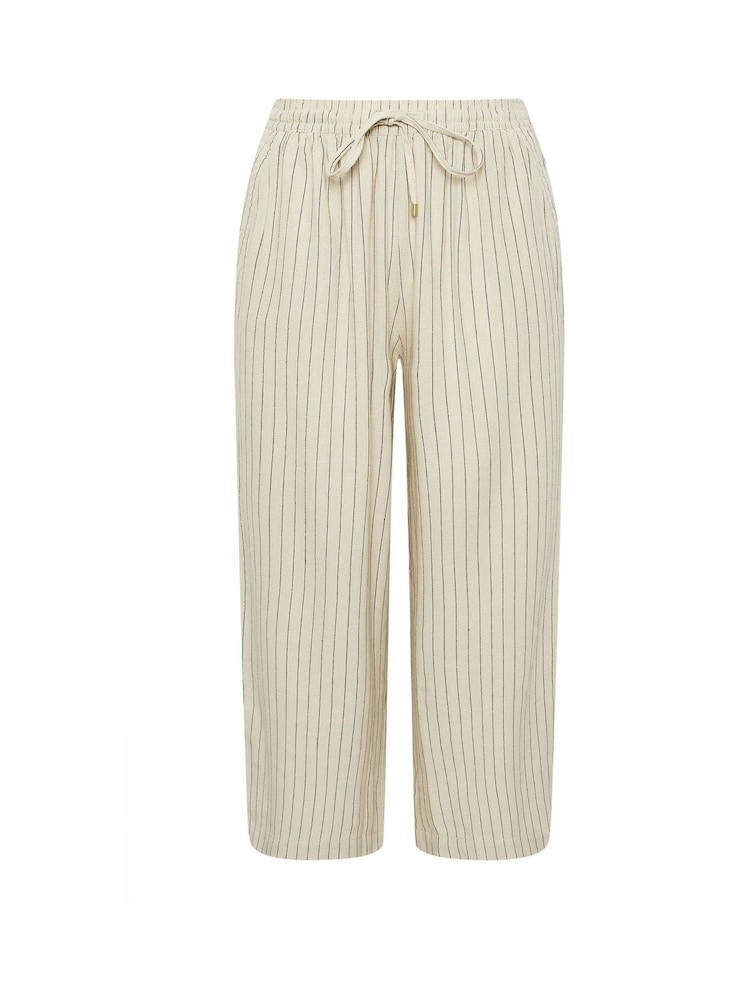 Evans Wide Leg Linen Rich Trousers - Image 5 of 5