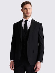 MOSS Black Tailored Fit Stretch Jacket - Image 1 of 4