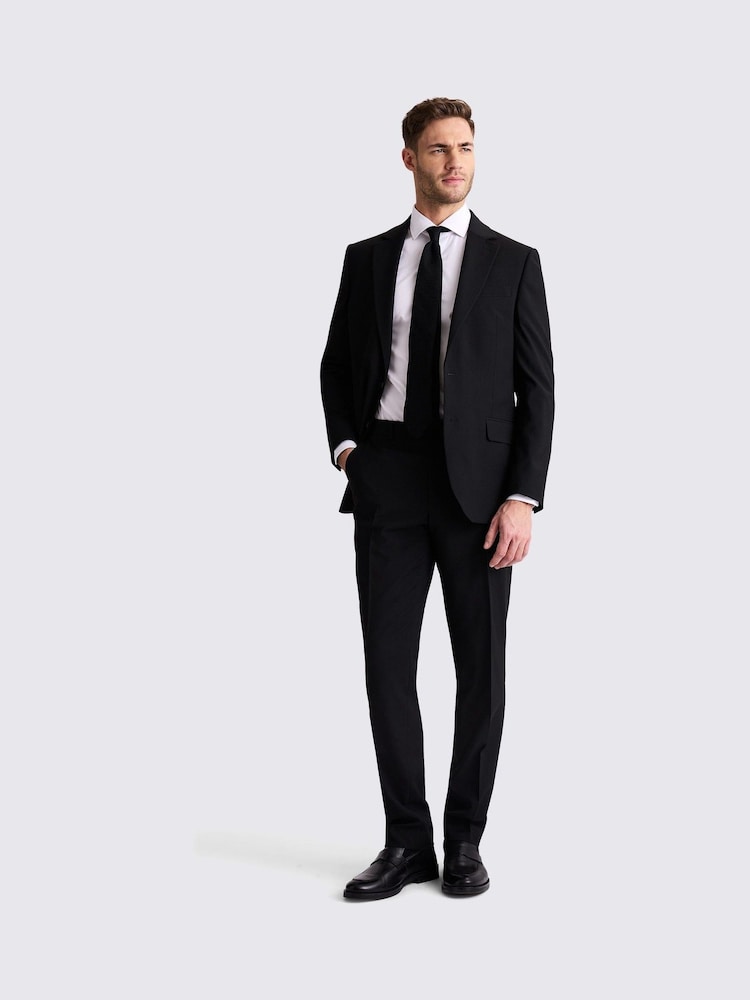 MOSS Black Tailored Fit Stretch Jacket - Image 3 of 4