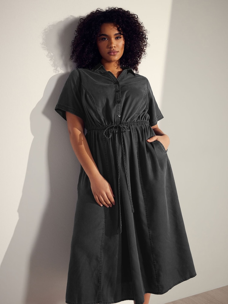 Evans TENCEL™ Black Dress - Image 1 of 4