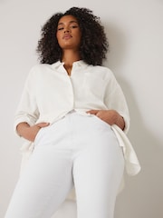 Evans Linen Rich White Shirt - Image 2 of 5
