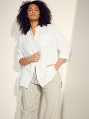 Evans Linen Rich White Shirt - Image 3 of 5