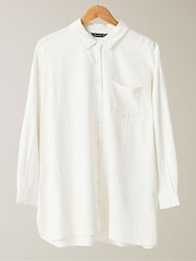 Evans Linen Rich White Shirt - Image 4 of 5