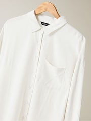 Evans Linen Rich White Shirt - Image 5 of 5