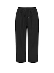 Evans Wide Leg Linen Rich Trousers - Image 6 of 6