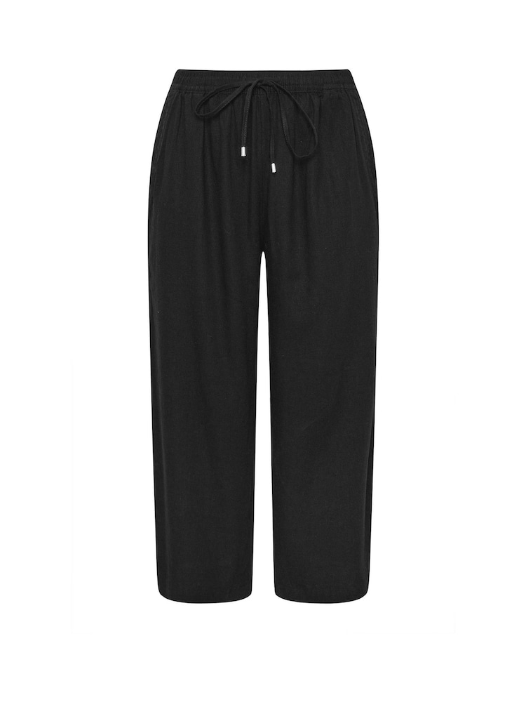 Evans Wide Leg Linen Rich Trousers - Image 6 of 6