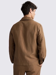 MOSS Brown Brown Wool Linen Shacket - Image 3 of 5