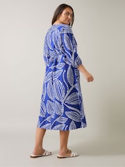 Evans Blue Swing Midaxi Dress - Image 3 of 5