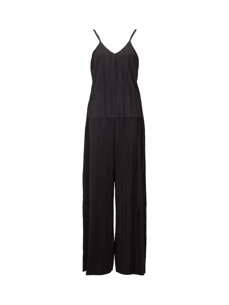 KBX Black Lucy Long Leg Plisse Cami Set - Image 7 of 7