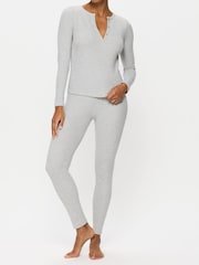 KBX Grey Marl Naomi Waffle Leggings Set - Image 1 of 8