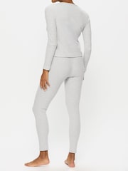 KBX Grey Marl Naomi Waffle Leggings Set - Image 2 of 8