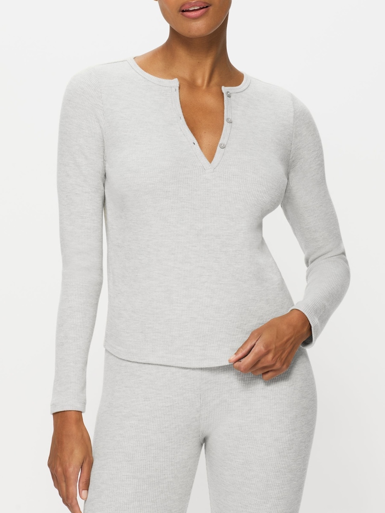 KBX Grey Marl Naomi Waffle Leggings Set - Image 3 of 8