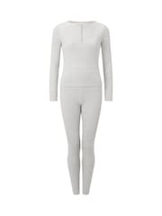 KBX Grey Marl Naomi Waffle Leggings Set - Image 8 of 8