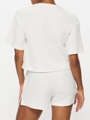 Кремовый - KBX Marl Naomi Waffle Shorts Set - Image 3 of 7