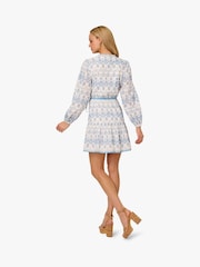 Adrianna by Adrianna Papell Flounce Hem Short White Dress - Image 3 of 6
