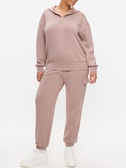 KBX Pink Sarina Scuba Quarter Zip Hoodie - Image 3 of 7