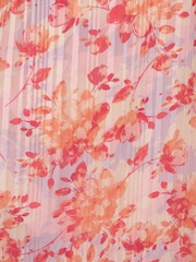 Adrianna Papell Pink Flounce Hem Satin Midi Dress - Image 6 of 6