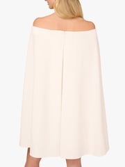 Adrianna Papell Off Shoulder Cape White Dress - Image 5 of 6