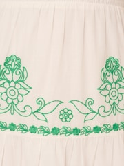 Adrianna by Adrianna Papell Smocked Waist Long White Dress - Image 6 of 6