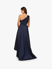 Adrianna Papell Blue Mikado High Low Gown - Image 2 of 6