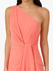 Adrianna Papell Orange One Shoulder Jersey Dress - Image 4 of 6