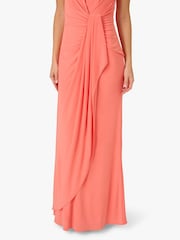 Adrianna Papell Orange One Shoulder Jersey Dress - Image 5 of 6