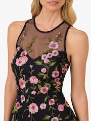 Adrianna Papell Black Bead Embroidery Dress - Image 5 of 6