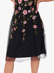 Adrianna Papell Black Bead Embroidery Dress - Image 6 of 6