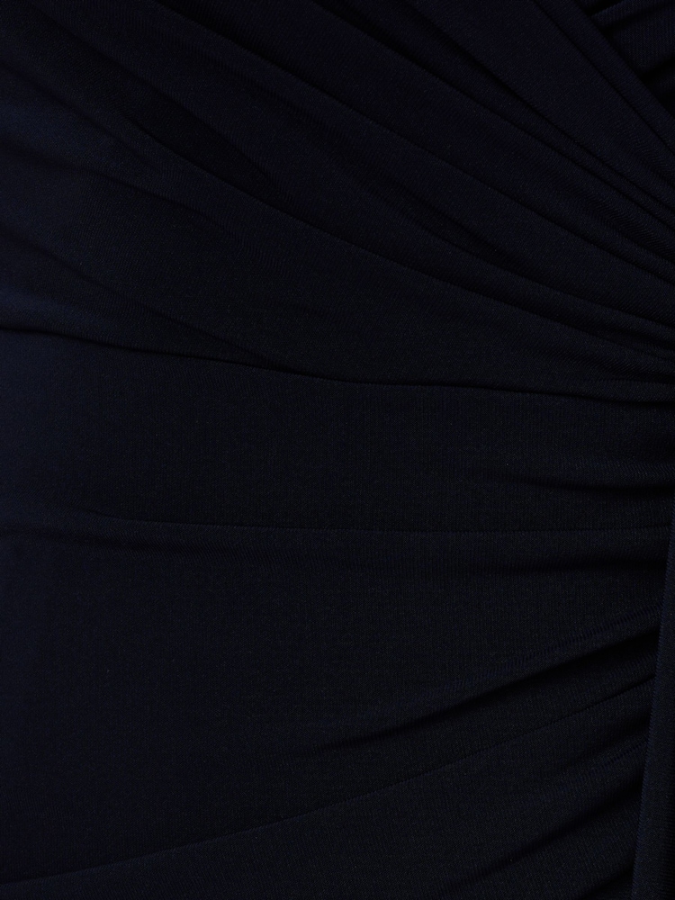 Adrianna Papell Blue Jersey Draped Jumpsuit - Image 6 of 6