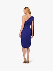 Adrianna Papell Blue Side Knot Draped Dress - Image 2 of 6