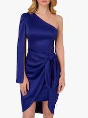 Adrianna Papell Blue Side Knot Draped Dress - Image 6 of 6