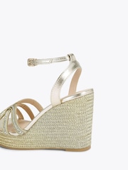 KG Kurt Geiger Gold Regard Wedge Sandals - Image 4 of 4