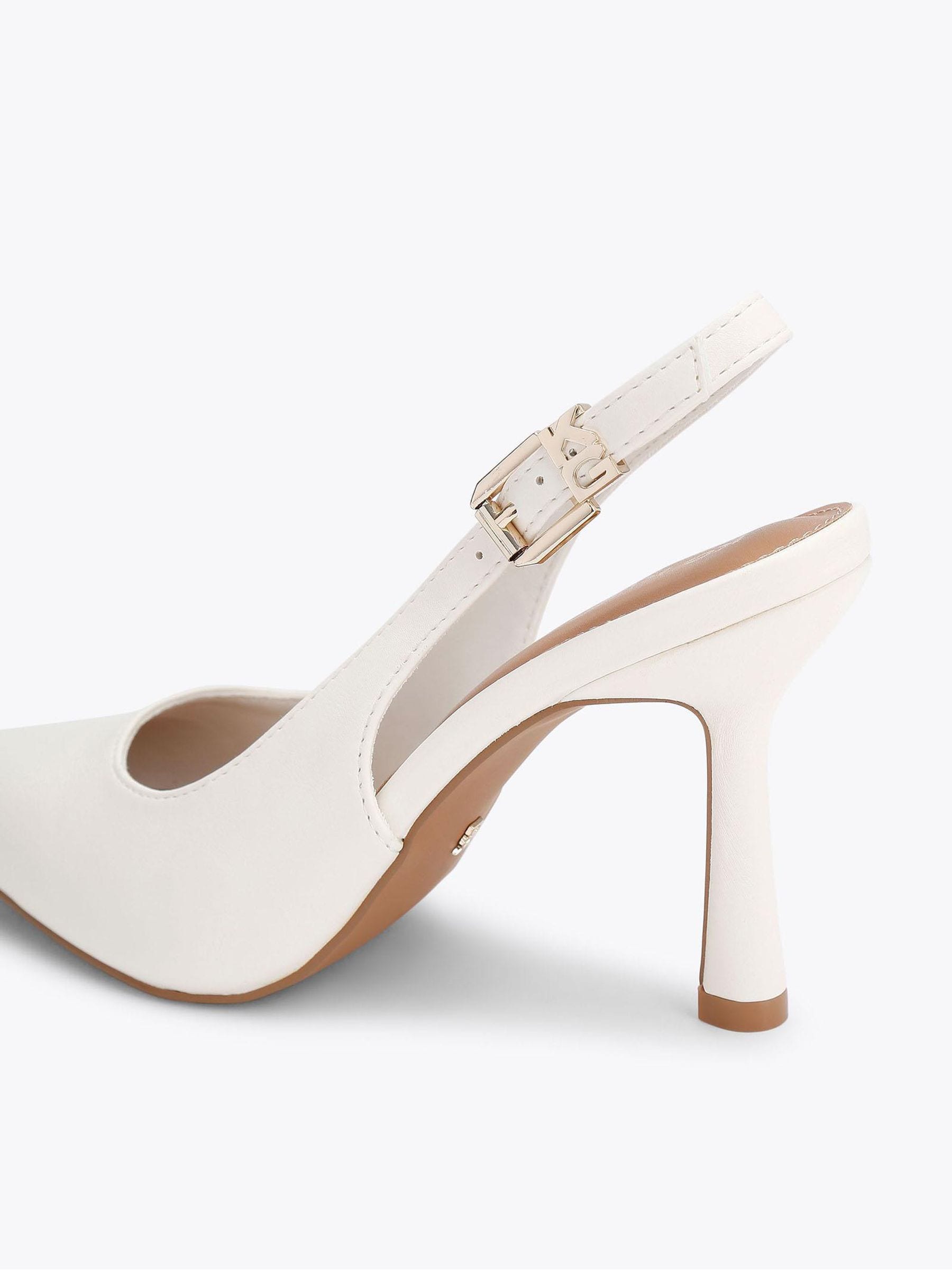 K&S シューストリング40 白 Buy KG Kurt Geiger White Adina Slingback Heels from Next USA