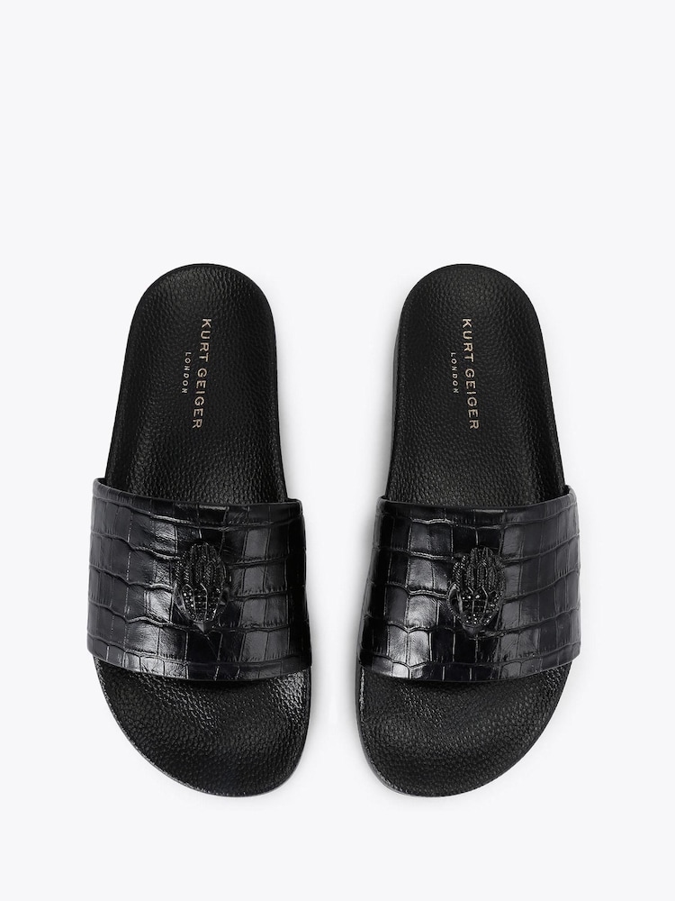 Kurt Geiger London Black Eagle Slide Sandals - Image 2 of 4