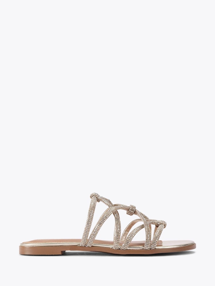 KG Kurt Geiger Gold Perla Sandals - Image 1 of 4 KG Kurt Geiger Gold Perla Sandals - Image 1 of 4