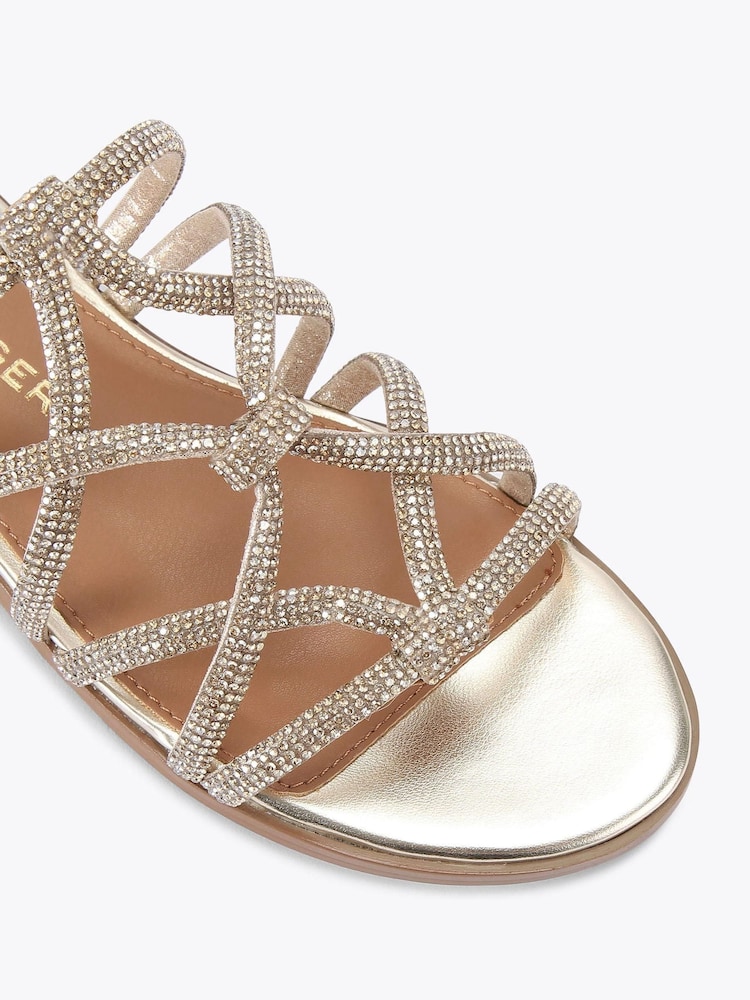 KG Kurt Geiger Gold Perla Sandals - Image 3 of 4