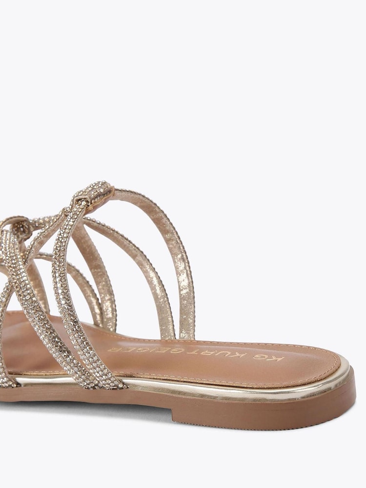 KG Kurt Geiger Gold Perla Sandals - Image 4 of 4 KG Kurt Geiger Gold Perla Sandals - Image 4 of 4