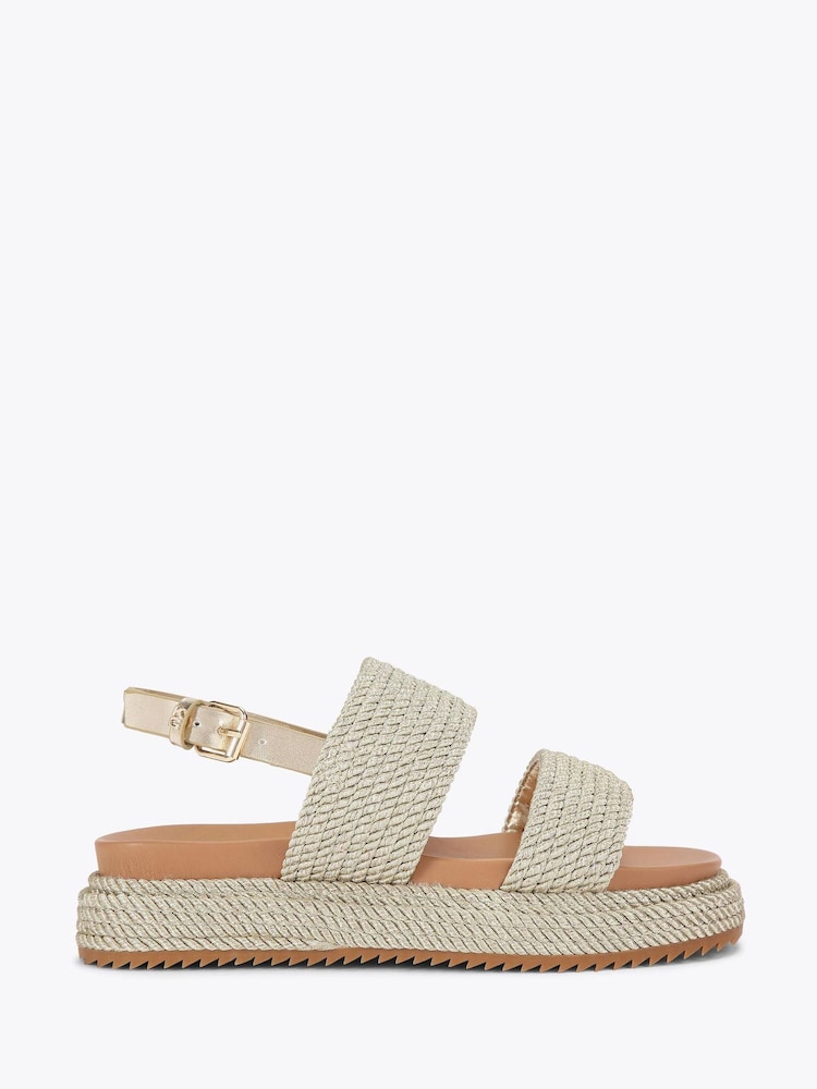 Kg Kurt Geiger Gold Phoebe Sandals - Image 1 of 4 Kg Kurt Geiger Gold Phoebe Sandals - Image 1 of 4