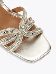 Kg Kurt Geiger Gold Regard Block Sandals - Image 3 of 4