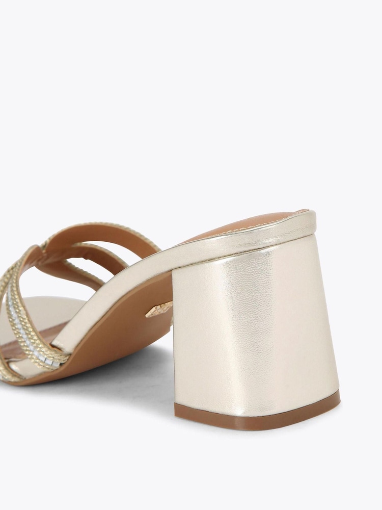 Kg Kurt Geiger Gold Regard Block Sandals - Image 4 of 4 Kg Kurt Geiger Gold Regard Block Sandals - Image 4 of 4