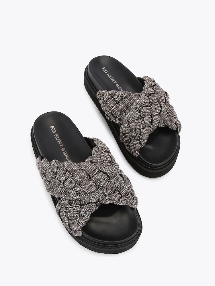 KG Kurt Geiger Grey Pewter Repose Sandals - Image 2 of 4
