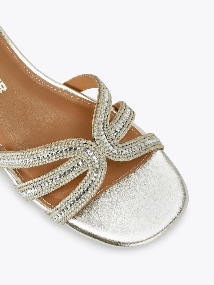 KG Kurt Geiger Gold Regard Sandals - Image 4 of 4