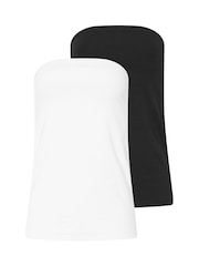 Long Tall Sally Bandeau T-Shirts 2 Pack - Bild 1 von 7